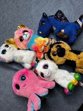 TY Beanie Boo Baby’s Lot Of 6 Plush Toys 6” NO TAGS